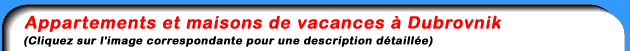 Appartement-Appartements et maison de vacances &agrave; Dubrovnik Croatie